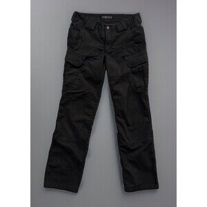 5.11 Tactical Womens Cargo Pant Sz 4 Black Ripstop Workwear Utility W FLAW